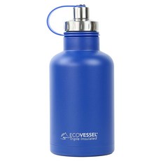ECOVESSEL Growler The Boss 保溫保冷瓶, 1900ml, 哈德遜藍, 1個