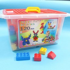 -鑫台灣製積木120粒裝，大幼兒積木桶TA-2030，大顆粒兒童益智傳統積木, 一桶