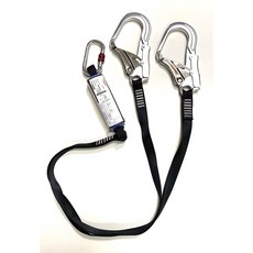 Concordia 鋁合金大雙鉤緩衝包 大雙掛勾含釋能吸收包 長1.5M 大開口5.6公分, 黑, 1個