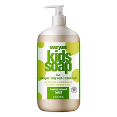 everyone 兒童3合1皂液 熱帶椰子香, 1瓶, 946ml