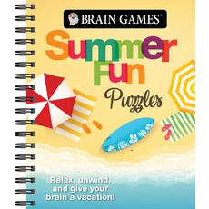 Brain Games - Summer Fun Puzzles: Relax Unwind and Give Your Brain a Vacation Spiral, Publications International,..., 英文, 螺旋裝訂