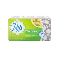 Puffs Plus Lotion系列雙層柔膚紙巾 隨機出貨, 124張, 1盒
