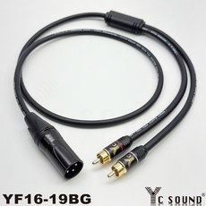 C SOUND 高級專業用隔離器 XLR RCA音源線 一分二Y型線 音源轉接線 平衡線 音頻連接線, YF16-17ABG 6mm編織網線,總長度100cm 分岔30cm