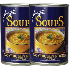 Amy's 即食罐頭裝無雞肉湯麵, 2罐, 400g