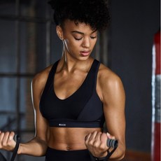 SHOCK ABSORBER MAXIMUM活力甜心運動內衣S4246BLK中強度無鋼圈有襯墊運動內衣