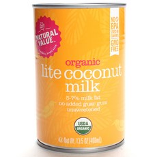 NATURAL VALUE 淡椰奶 無麩質 素食主義者, 400ml, 1罐