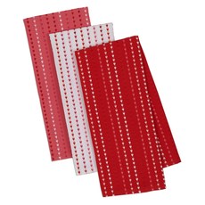 DESIGN IMPORTS 心形多臂條紋洗碗巾 3 件套, 1個, 混色