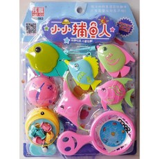 孩趣 HAI QU 3合1小小捕魚人轉盤釣魚撈魚組釣竿組釣魚戲遊桌遊玩具, 詳見包裝