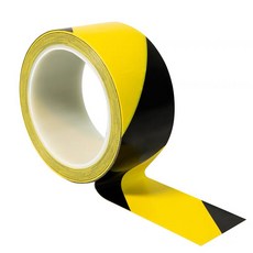 黃黑警示膠帶 地板膠帶 斑馬膠帶 警戒膠帶 標線膠帶, 1個, 黃黑