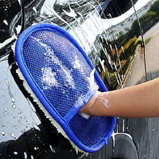 洗車拋光打蠟手套/海綿, 藍色, 1個