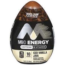 mio 能量咖啡因B維他命冰香草爪哇, 1個, 48ml