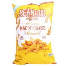 BEANiTOS Beanitos 烤豆脆餅通心粉和起司 6 包 4.5 盎司袋海軍豆片植物蛋白和纖維純素零食, 1個, 311g