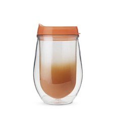 ture Traveler雙層世界保溫杯酒杯 橘色漸變, 1個, 295.7毫升
