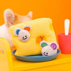 Bacon 寵物藏食訓練玩具, 白色, 黃色