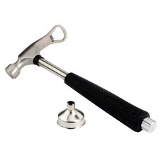 BARBUZZO 錘燒瓶漏斗, 1個, 黑色+銀色