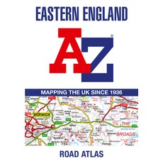 (英文圖書) Eastern England A-Z Road Atlas 平裝版, Geographers' A-Z Map Compan..., 英文