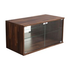 Akira MIT堆疊鏡面二層玻璃櫃BO105 櫃子 書櫃 收納櫃 置物櫃 公仔櫃 模型櫃 收藏櫃 展示櫃, 集成木紋