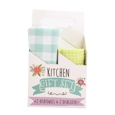 DESIGN IMPORTS 茶時間廚房禮物 2 套廚房十字架, 1個, 混色