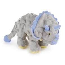 go dog 咀嚼護衛三角龍狗毛絨玩具, 1個, 灰色的