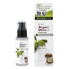 KUMANO 熊野油脂 Beaua橄欖&摩洛哥堅果護髮精油, 1個, 60ml