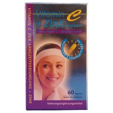 維生素C+鋅 緩釋膠囊 60粒裝，德國製造，增強保護力, 60정