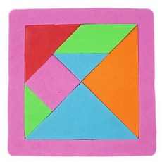 EVA 七巧板 益智安全七巧板遊戲 12cm x 12cm 七巧板圖形 七巧板拼圖, 多色, 一個入
