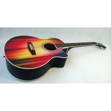 巴哈樂器批發40吋彩繪琴木吉他彩虹款，兒童音樂啟蒙樂器，培養音樂興趣與天賦, 藍髮少女款