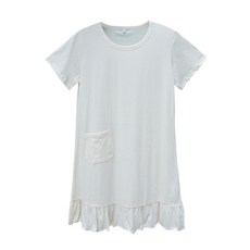 ENEH 怡然自得 有機棉魚尾洋裝, 白色, 1個