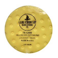 LAKE COUNTRY 蠟妹緹緹 LC CCS Smart Pads 5.5吋 拋光綿 上蠟綿 半厚度, 黃, 1個