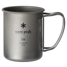 snow peak 雪諾必克 單層鈦金屬馬克杯 MG-141 220ml, 1個, 銀