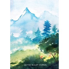 Watercolor Hillside - Dotted Bullet Journal: Medium A5 - 5.83X8.27 平裝版, Blank Classic, 英文