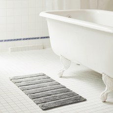 RT designer's collection Bello Microfiver Bass Mat浴室科學50.8 x 81.3cm, 1個, 灰色的