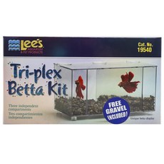 Lee's AQUARIUM & PET PRODUCTS 3隔間長方形魚缸, 混色