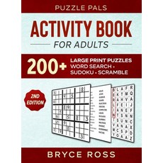 Activity Book For Adults: 200+ Large Print Puzzles 精裝版, Bryce Ross, 英文