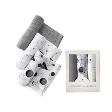 美國little unicorn純棉紗布巾三入組，柔軟透氣，多款可選，寶寶必備，送禮自用