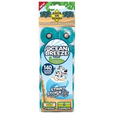Bags On Board Stinky Stop Pick-up 排便袋 Ocean Breeze Cent 140ea, 140入, 天藍色, 1入