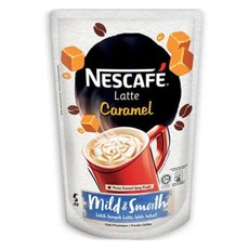 NESCAFE 雀巢咖啡 溫醇滑順焦糖拿鐵, 1個, 5入, 25g