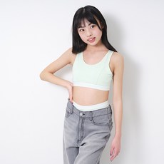 LOVETOXIC 女童款LTXC鬆緊帶Logo印花胸墊可拆背心胸衣