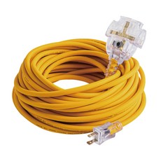 夕陽 2P二插孔過載防護動力線，安全節能，適用於多種場合, 夕陽黃, 1個, 5m