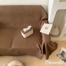 Ohmarket 防水防污沙發蓋布 四季通用沙發套 法式沙發巾, 摩卡棕, 1個