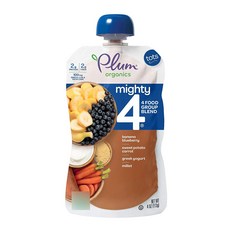 Plum organics 孩童營養奶昔 113g, 番薯藍莓小米希臘優格口味, 1包