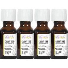 Aura Cacia 胡蘿蔔籽精油, 4瓶, 15ml