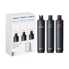 BRITA mypure pro X6 與一年份濾心組 （共3支）, 黑色, 3入