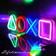 時光生活 SALE特價 Playstation符號PS霓虹燈板 拍照道具 夜市招牌禮物 背景訂製霓虹燈裝潢佈 PS4 PS5, 詳見包裝