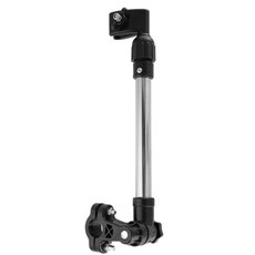 推車撐傘架 推車遮陽雨傘支架 可收納輪椅撐傘架 腳踏車自行車傘架 【mamabao】, 1個, 黑色