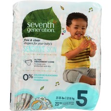 Seventh Generation Free&Clear黏貼型尿布, 第5階段, 23片