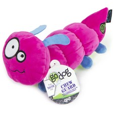 godog 毛毛蟲Chew Guard毛絨吱吱狗狗玩具 L, 1個, 粉色的