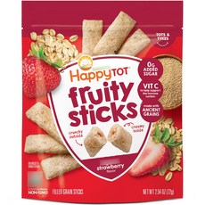 HAPPY TOT 水果條兒童穀物餅乾 72g, 1個, 草莓