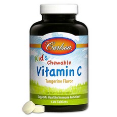 Carlson 維他命C咀嚼錠 柳橙味, 1瓶, 120顆