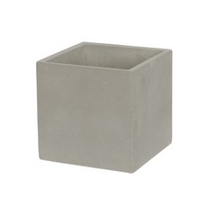 簡約方形水泥盆 - 現代風格水泥花盆，多用途盆栽容器，室內裝飾擺件, 水泥原色